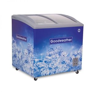 Congelador para helados Goodweather 213 litros GW-213SD vidrio curvo.
