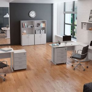 Muebles para equipar tu oficina, escritorio, cajoneras, armario.