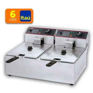 FREIDORA/FRITADORA ELECTRICA CONSUMER 12L. 2 TANQUES