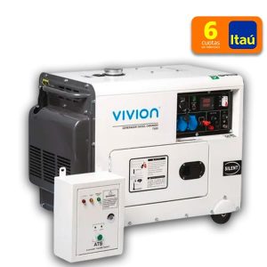 GENERADOR VIVION 7.5KVA MONOFASICO DIESEL CABINADO + TABLERO DE TRANSFERENCIA