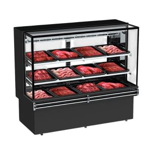 Vitrina para Carne y Embutido Vanguard Vidrio Recto Mixto Refrimate EAVVR1500P