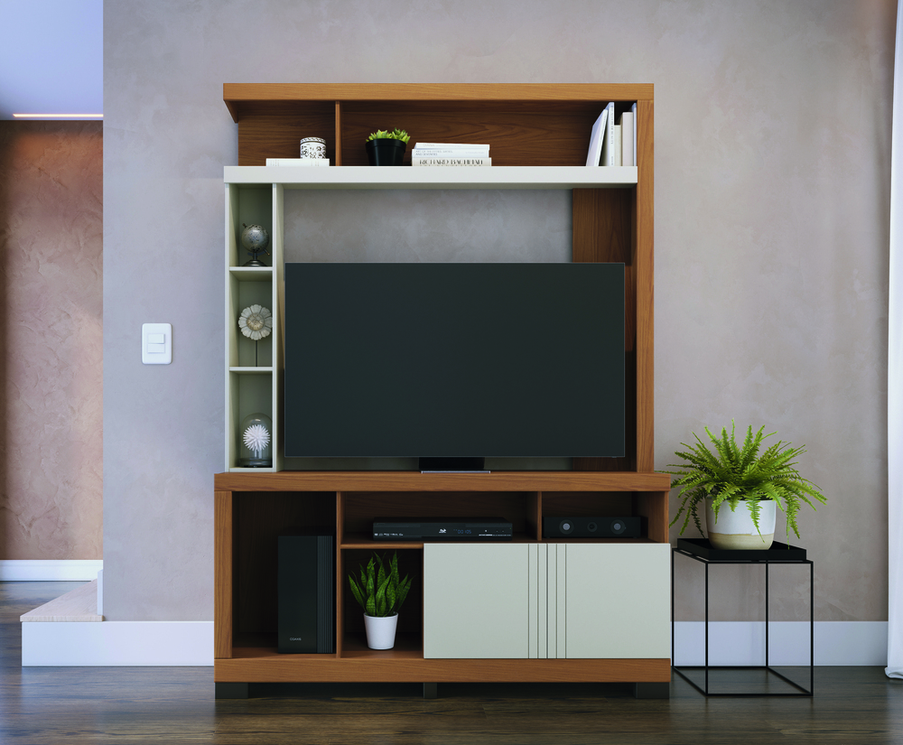 ESTANTE HOME ELBA PARA TV DE HASTA 50" FREIJO OFFW