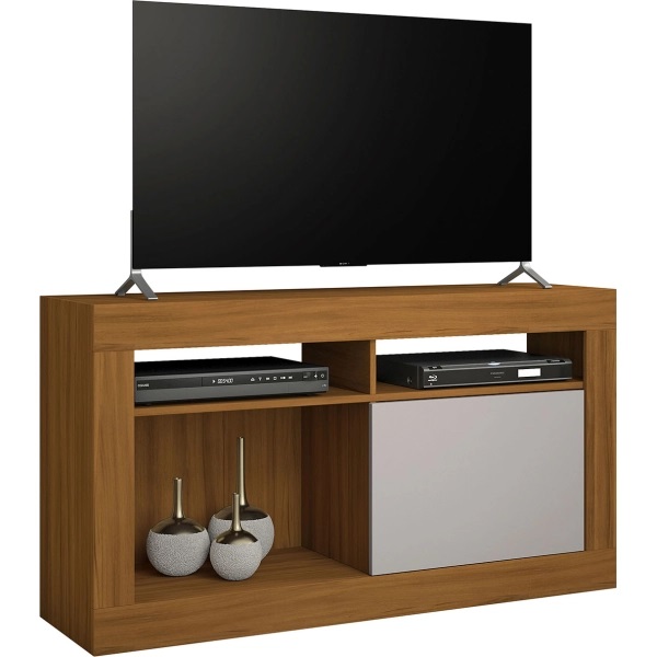 RACK BANCADA PARA TV DE HASTA 50" FREIJO OFF WHITE.