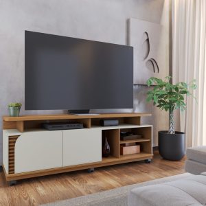 RACK BANCADA PARA TV DE HASTA 70" FREIJO OFFW