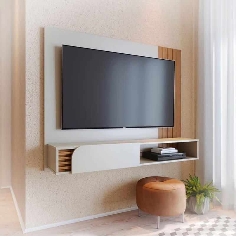 MUEBLE PARA TV PANEL SUSPENDIDO JURERE HASTA 55" FREIJO OFFW